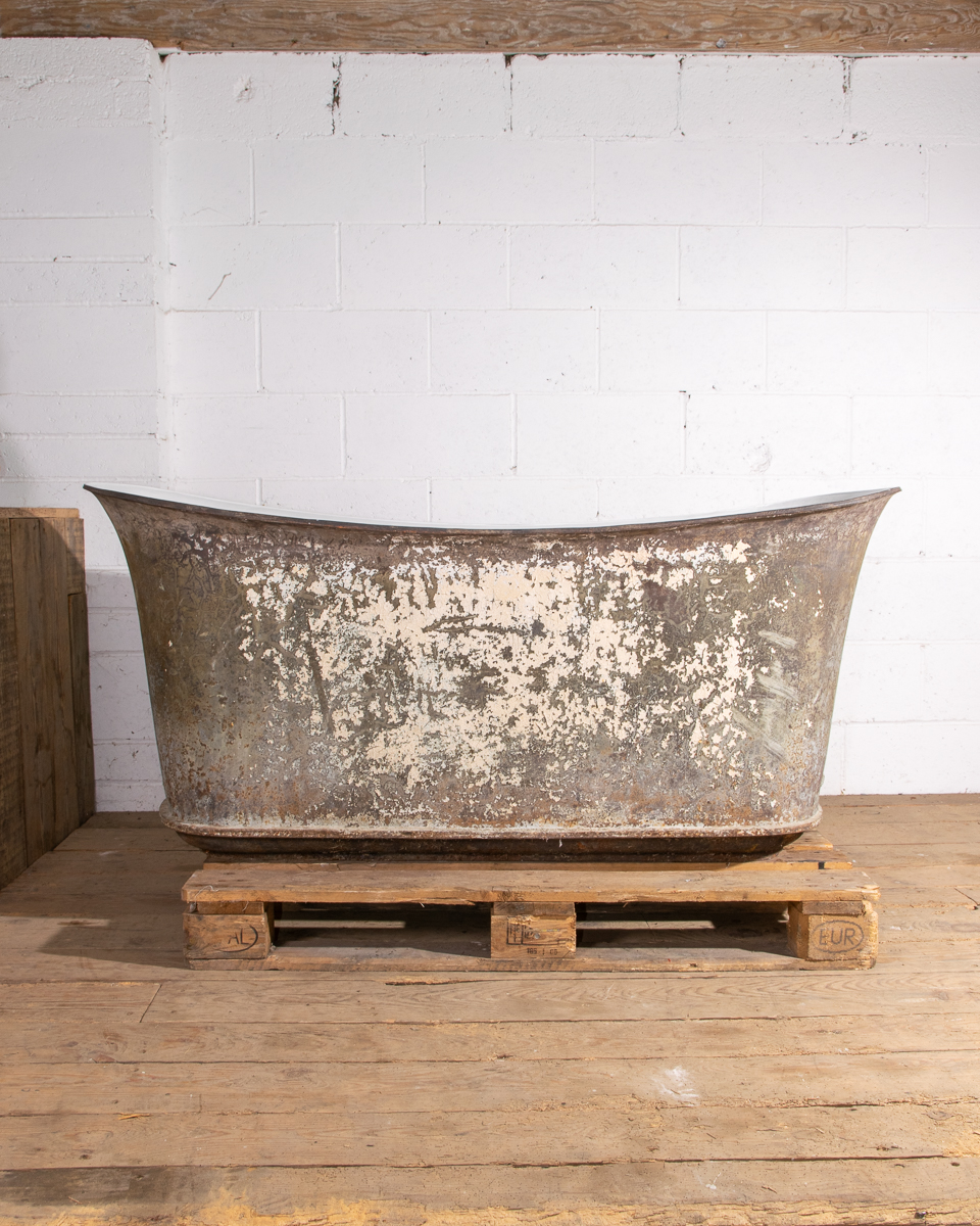 Antique French Cast Iron Empire Bath-2