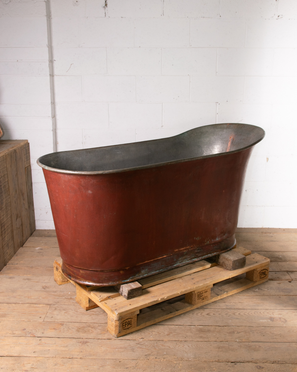 Antique French Copper Bath-10
