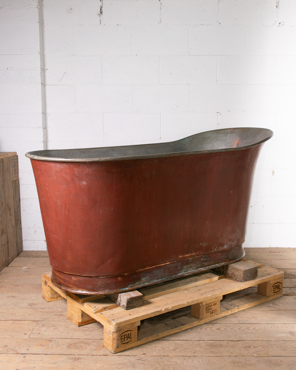 Antique French Copper Bath-11