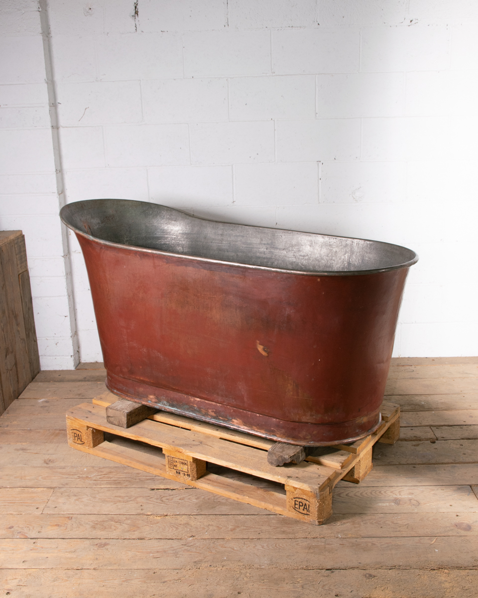 Antique French Copper Bath-19