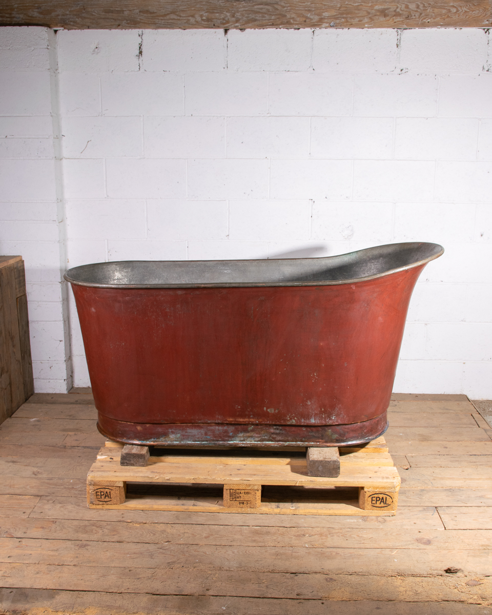 Antique French Copper Bath-2