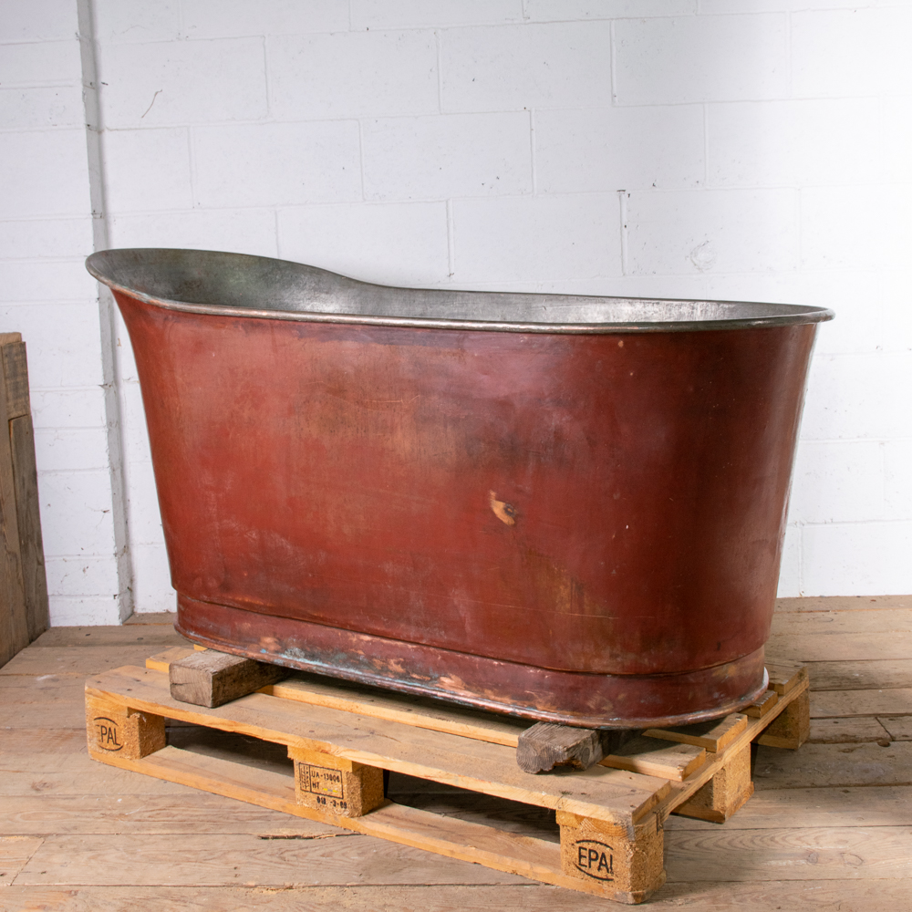 Antique French Copper Bath-24