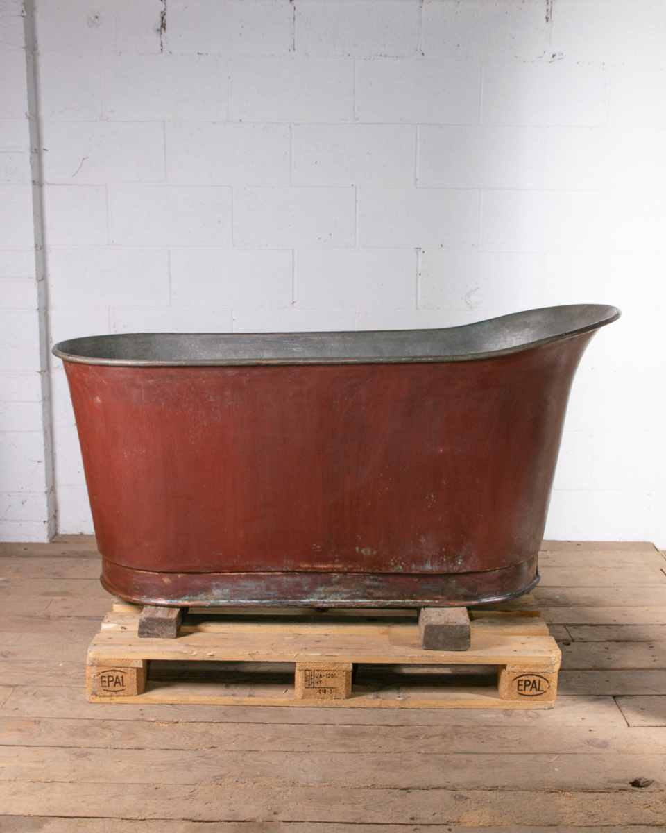 Antique French Copper Bath-3