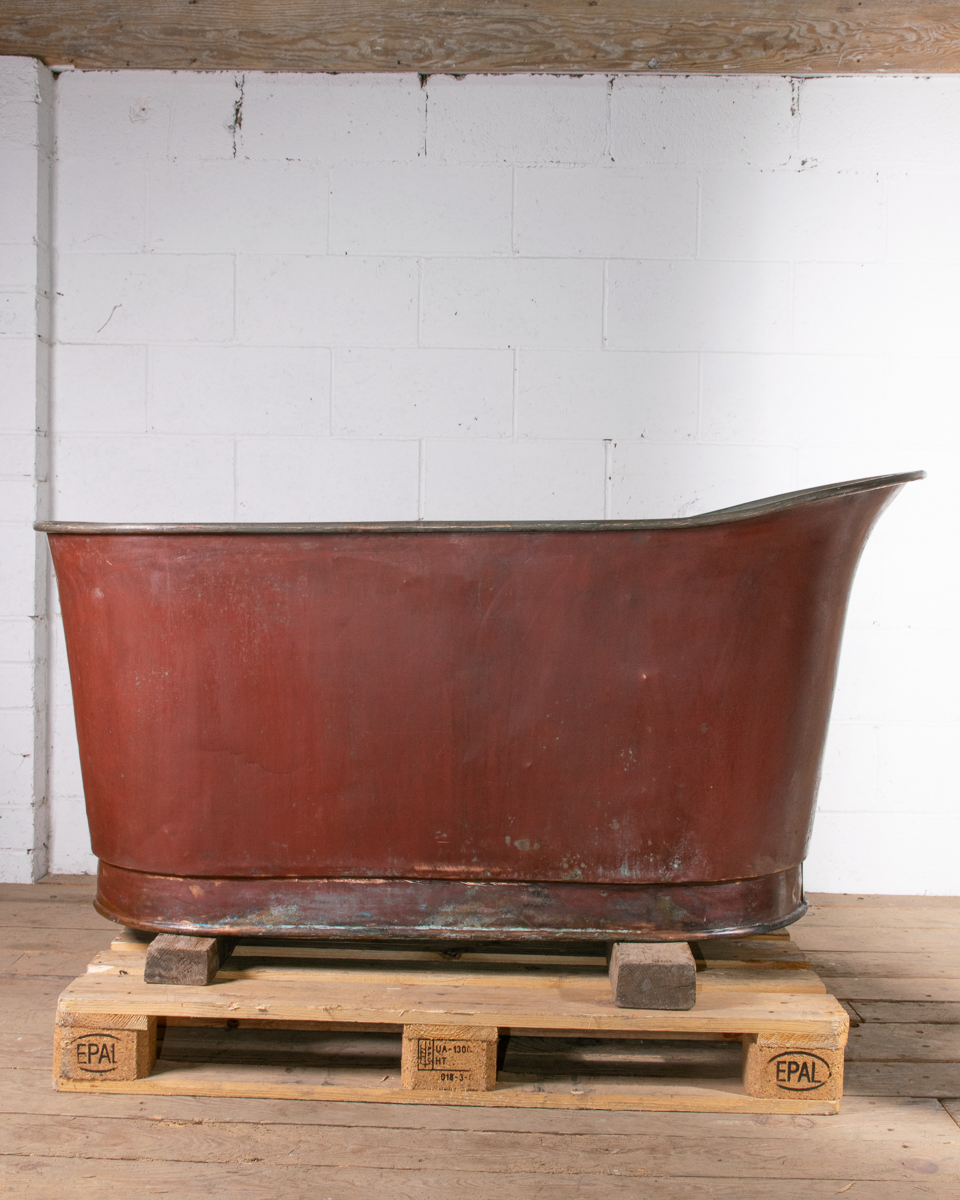 Antique French Copper Bath-4