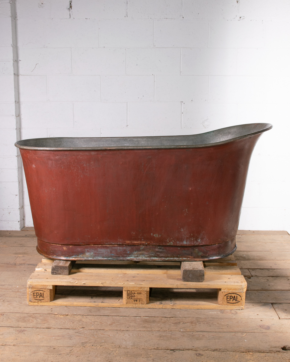 Antique French Copper Bath-5